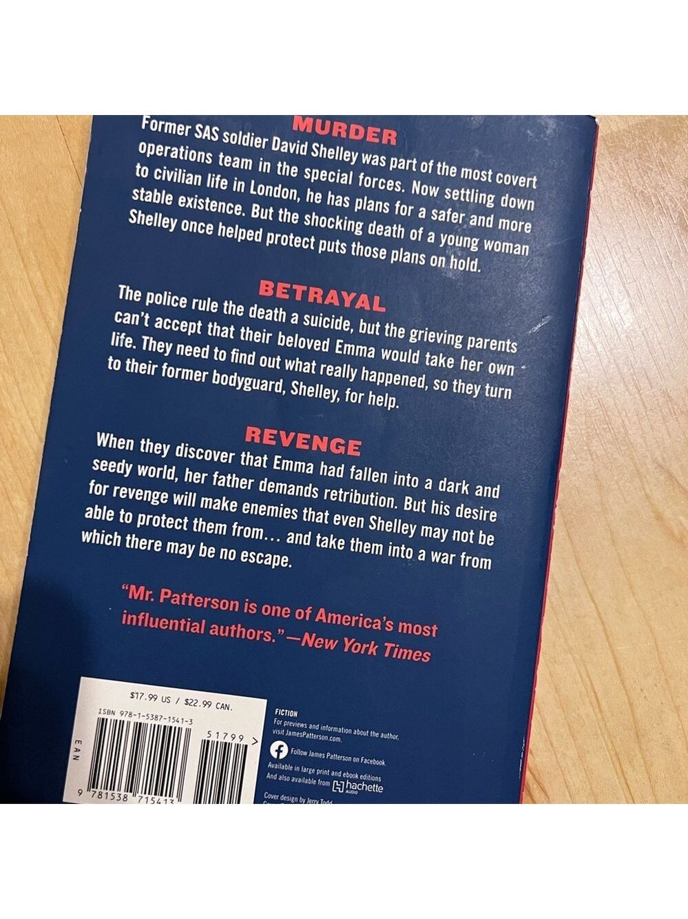 James Patterson 'Revenge' Book - Picture 2 of 2